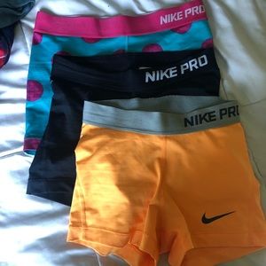 Nike Pro spandex shorts bundle